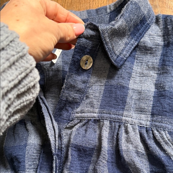 Free People Blue Plaid Sleeveless Top - Picture 8 of 10